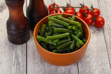 Green beans in the bowl