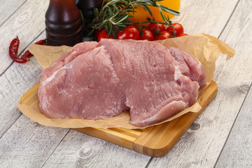 Raw pork meat