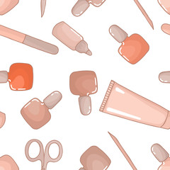 Seamless pattern with cosmetic.