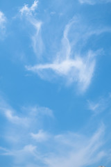 Blue sky with clouds and copy space for text