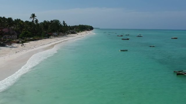Zanzibar Beach Coastline in Paje