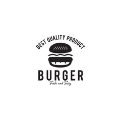 Burger restaurant logo design inspiration vector template