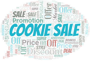 Cookie Sale Word Cloud. Wordcloud Made With Text.