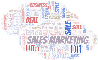 Obraz premium Sales Marketing Word Cloud. Wordcloud Made With Text.
