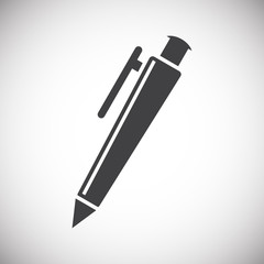 Writing related icon on background for graphic and web design. Simple illustration. Internet concept symbol for website button or mobile app.
