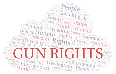 Gun Rights word cloud. Wordcloud made with text only.