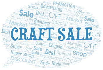 Obraz premium Craft Sale Word Cloud. Wordcloud Made With Text.