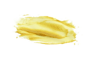 Mustard sauce isolated on white. Hamburger mustard mayonnaise sauce isolated on white. Hot dog...