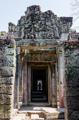 Fototapeta na wymiar Preah Khan Temple is The One of Ancient Temple In Angkor Thom Area at Siem Reap Province, Cambodia.
