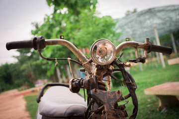 Old motorcycles break but still drive.