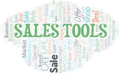 Sales Tools Word Cloud. Wordcloud Made With Text.