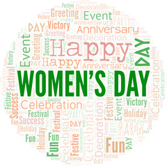 Women's Day Word Cloud. Wordcloud Made With Text.
