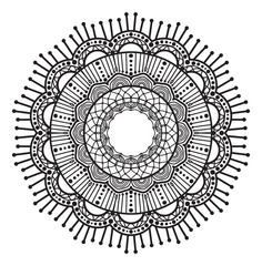 Abstract mandala graphic design decorative elements isolated on white color background   for abstract concepts