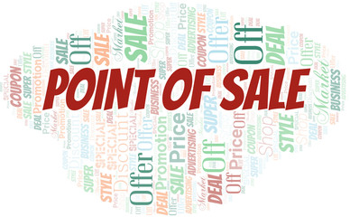 Point Of Sale Word Cloud. Wordcloud Made With Text.