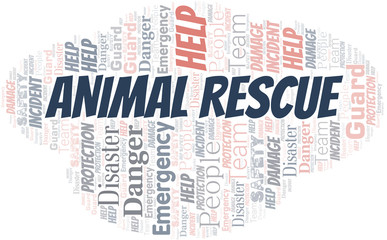 Animal Rescue Word Cloud. Wordcloud Made With Text.