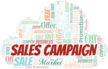 Sales Campaign Word Cloud. Wordcloud Made With Text.