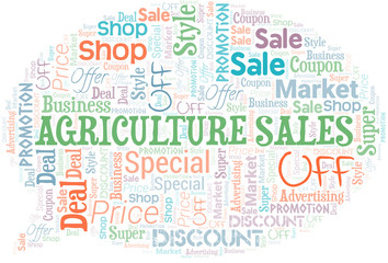 Fototapeta premium Agriculture Sales Word Cloud. Wordcloud Made With Text.