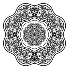 Abstract mandala graphic design decorative elements isolated on white color background   for abstract concepts