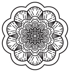 Abstract mandala graphic design decorative elements isolated on white color background   for abstract concepts