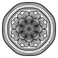 Abstract mandala graphic design decorative elements isolated on white color background   for abstract concepts