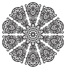 Abstract mandala graphic design decorative elements isolated on white color background   for abstract concepts