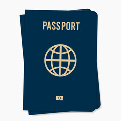 Vector international passport. Vector illustration