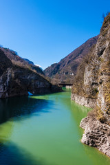 Fototapeta na wymiar Lake of Corlo in Italy