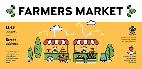 Vector Farmers Market Event Poster