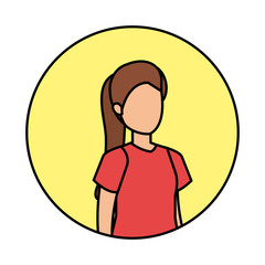 cute young woman avatar character