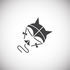 Kite icon on black background for graphic and web design. Simple vector sign. Internet concept symbol for website button or mobile app.