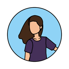 cute young woman avatar character