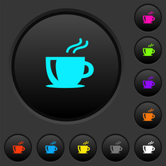 Cappuccino dark push buttons with color icons