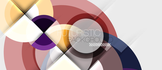 Fototapeta premium Geometric design abstract background - circles