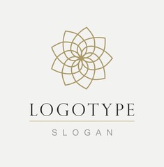Round geometry decoration logo. 