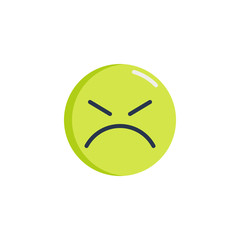 Angry Face emoticon flat icon, Persevering Face emoji vector sign, colorful pictogram isolated on white. Symbol, logo illustration. Flat style design