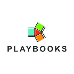 Playful logo for e-book and internet icon technology