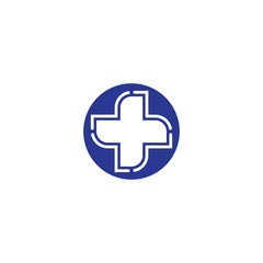 Obraz premium Medical logo template vector icon illustration