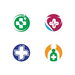 Medical logo template vector icon illustration