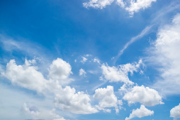 sky with clouds background.- Beautiful sky color with tiny white cloud