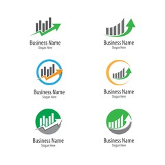 Business finance logo template vector icon