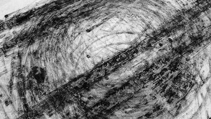 Aerial view background with tire marks on race track, texture of tire marks.