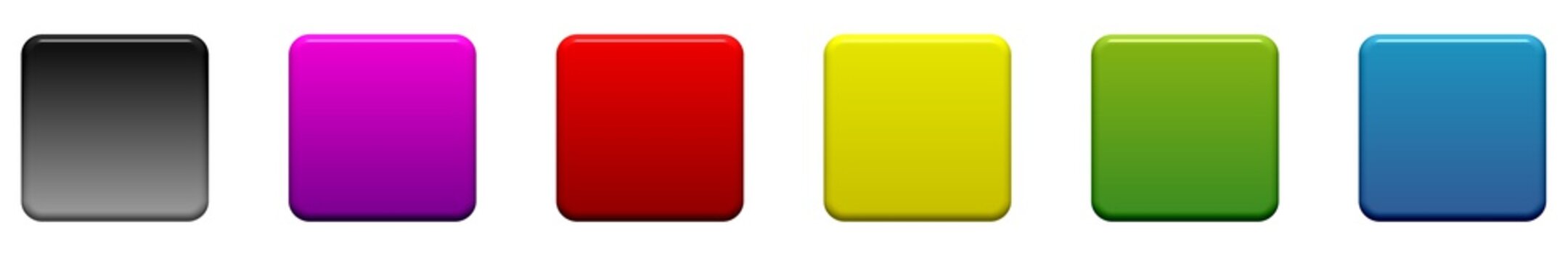 6 farbige Buttons mit Textfreiraum