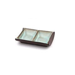 green ceramic souceboat tableware spice bowl