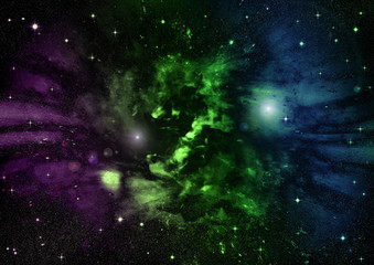 galaxy in a free space