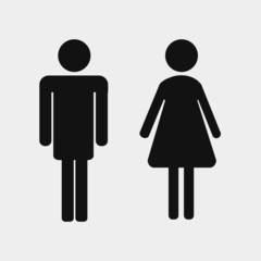 Man and woman icon for toilet sign, Vector illustration.