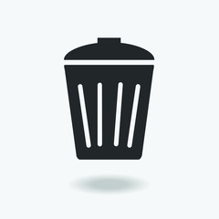 Trash icon isolated on  white background