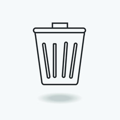 Trash icon isolated on  white background
