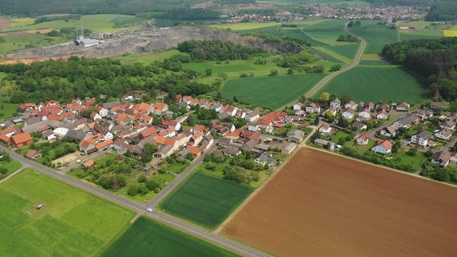 Unter-Widdersheim in Hessen aus der Luft