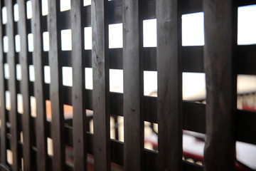 Old wooden lattice background and texture 