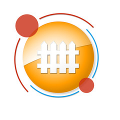 okrągły baner z ikoną © vempireart